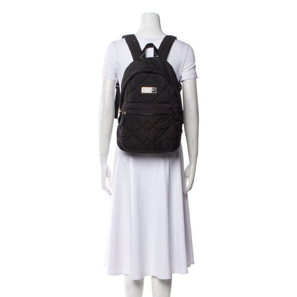 marc jacobs Authentic Solid Black  nylon quilted backpack main image 11